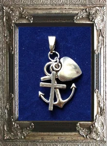 KETTENANHÄNGER HERZ KREUZ ANKER LIEBE GLAUBE HOFFNUNG ANHÄNGER silber - Bild 1 von 2