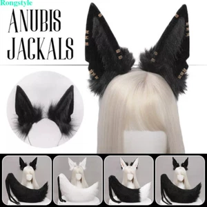 Anime Fox Wolf Ears Headband Tail Faux Fur Cosplay Props Costume Halloween NEW - Picture 1 of 24