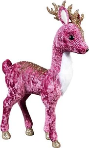 Christmas Home Decoration Reindeer Figure 52cm Burgundy Xmas Girls Room Decor - Picture 1 of 4