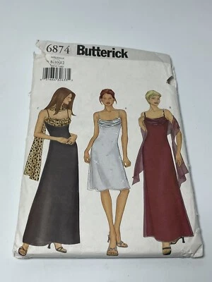 Dress & Scarf Size 8-12 b 6874 CUT to 10 Sewing Pattern - Image 1 of 2