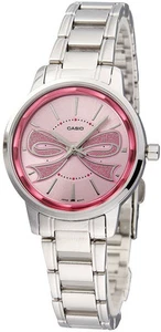 Casio LTP-1313D-4A Womens Pink Ribbon Watch Fashion Stainless Steel Dress New - Picture 1 of 1