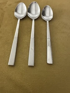 2 Soup Spoons (1) Teaspoon Cambridge JUXTAPOSE 18/10 Stainless - Picture 1 of 5