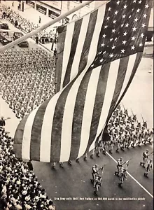 1942 Grim Army Units 500,000 March War Mobilization Parade Magazine Print - Picture 1 of 6