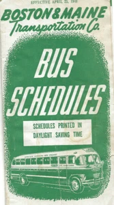 Boston & Maine Transportation Co. 1948 Horarios/horarios de autobuses - New Engand - Imagen 1 de 4