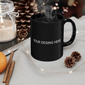 Taza Personalizada Negra 11oz, Taza de Café Personalizada, Diseña Tu Propia Taza, Gif Personalizado - Imagen 1 de 5