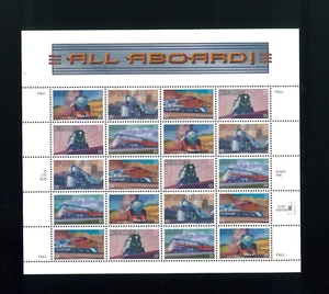 United States 33¢ All Aboard Railroad Train Postage Stamp #3333 MNH Full Sheet - Picture 1 of 1
