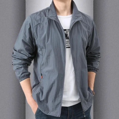 Summer Men's Sunscreen jacket Casual Thin UV resistant coat Outdoor Fishing coat - Image 1 of 4