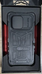 Étui iPhone 14/14 Pro Element noir Ops X5 cadre en aluminium G10 béquille portefeuille - Photo 1 sur 16