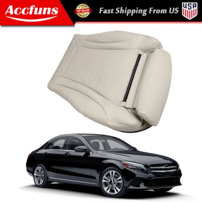 Cubierta de asiento inferior de cuero tostado para Mercedes Benz C300 2015-2021 Foto 1 de 4