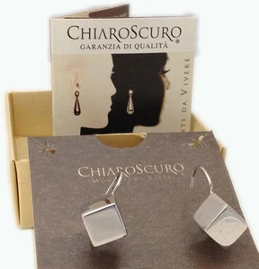 ORECCHINI CHIARO SCURO GIOIELLI CUBO ARGENTO 925 EARINGS CUBE SILVER NUOVO - Picture 1 of 1