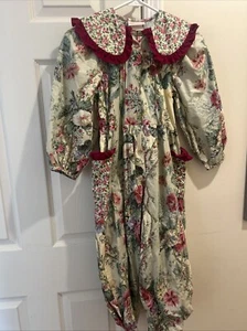Vintage Floral Wee Clancy Jumpsuit  7?  READ - Picture 1 of 11