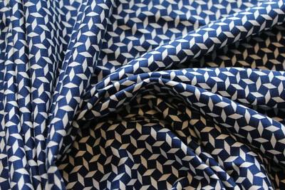 1 Lfm  Jersey 3,00€/m² Singlejersey blau, weiß reine Baumwolle XB3 - Bild 1 von 2