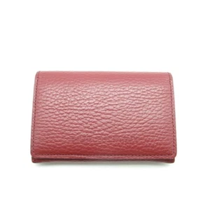 BURBERRY Nova Check Bifold Business Card Case Women's Men's Red - Picture 1 of 11