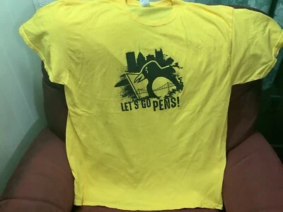 (NEW) PITTSBURGH PENGUINS LETS GO PENS 2019 PLAYOFFS T-SHIRT XL ppg upmc igs - Image 1 of 3