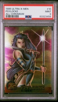 1995 Fleer Ultra Marvel X-Men Chromium Psylocke #10 PSA 9 - Image 1 of 2