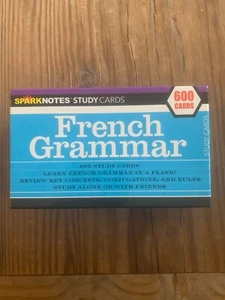 Spark Notes Study Cards, FRENCH GRAMMAR, 600 Cards, Learn French In A Flash - Picture 1 of 4