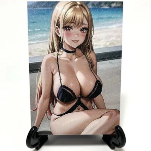 My Dress-Up Darling Marin Kitagawa Sexy Swimsuit Beach Anime Girl Goddess Card - Picture 1 of 5
