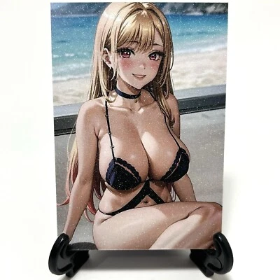 My Dress-Up Darling Marin Kitagawa Sexy Swimsuit Beach Anime Girl Goddess Card - Image 1 of 4