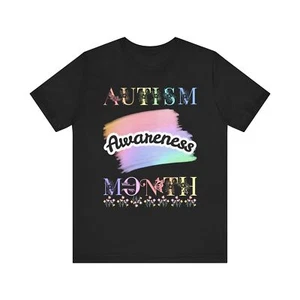 Autism Awareness Pastellfarben Blumen Buchstaben T-Shirt - Bild 1 von 13