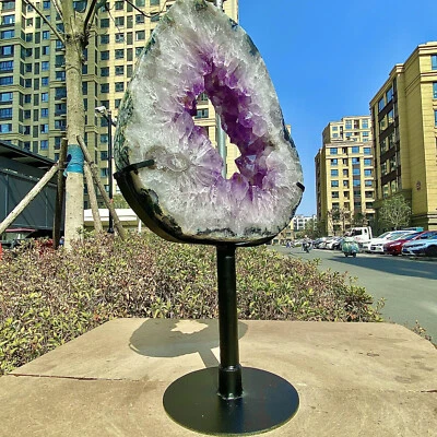 8.2LB  natural Amethyst Cave cave crystal slice quartz crystal mineral specimen - Image 1 of 4