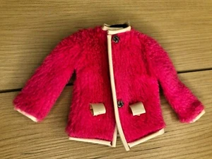 Vintage Barbie Mattel Hot Pink Faux Fur Coat Snug Fuzz 1960s B-s13 - Picture 1 of 3