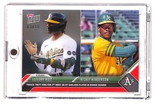 2023 Topps Now Esteury Ruiz/Rickey Henderson RED PARALLEL /10 SSP Athletics #453
