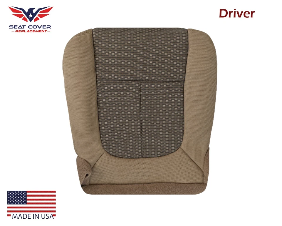 2011 2012 2013 2014 Ford F250 F350 XLT Driver Side Bottom Cloth Seat Cover Tan - Image 1 of 4