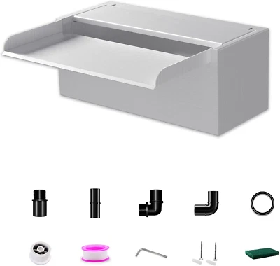 Fontana per Laghetto in Acciaio Inox, 30 Cm Di Larghezza, 12,2 Cm Di Larghezza,  - Immagine 1 di 4