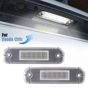 For 1993-1997 Honda Civic Del Sol Trunk Full LED License Plate Lights Lamp White - Picture 1 of 10