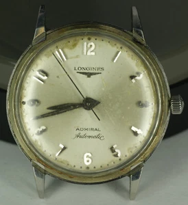 1960's Longines Admiral 1200 Automatic Cal. 340 Vintage Watch Parts Repair RUNS - Picture 1 of 9