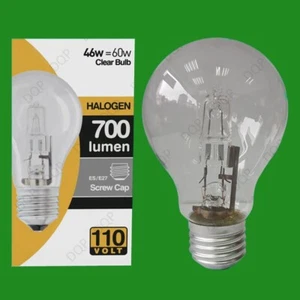 10x 110V 46W=60W Halogen GLS E27 Clear Construction Site Festoon Light Bulb Lamp - Picture 1 of 1