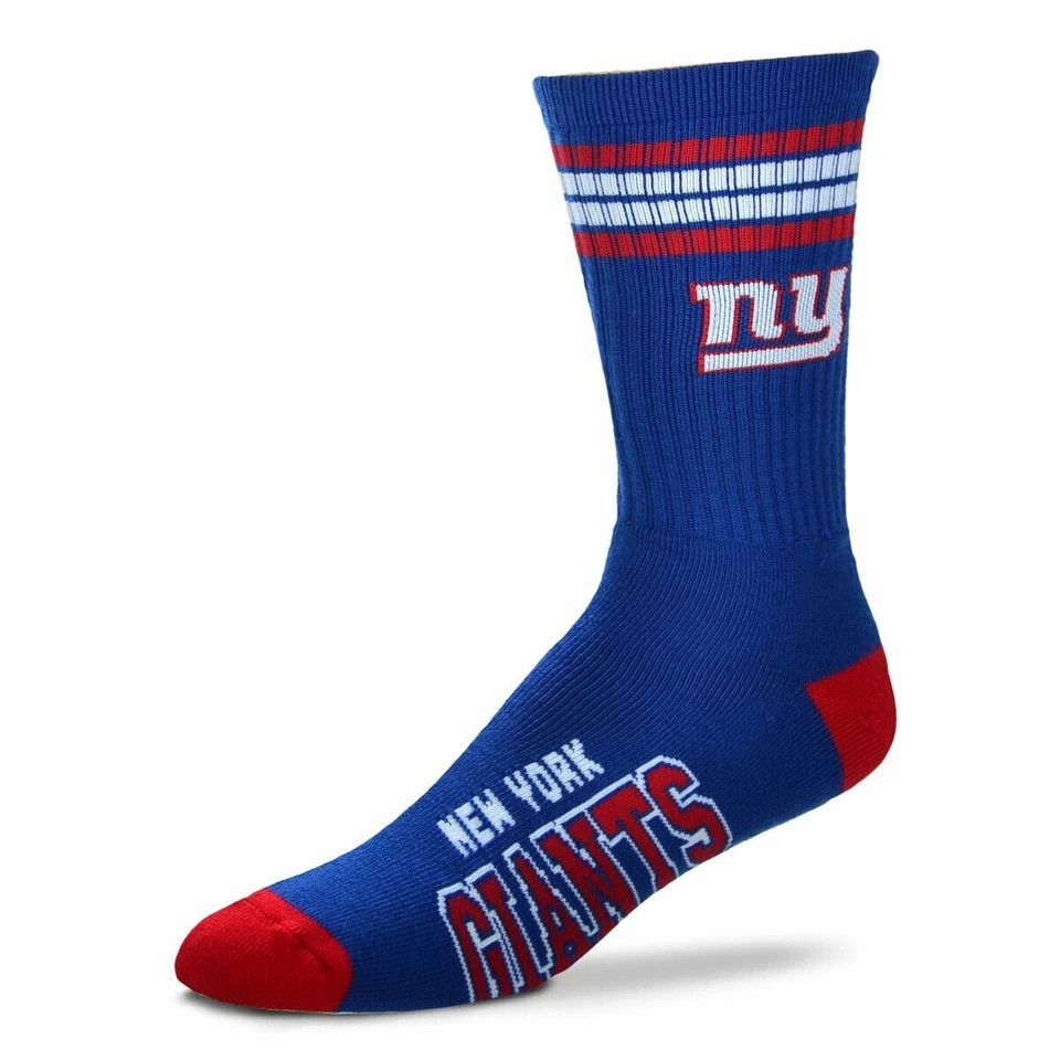 New York Giants NFL Stripe Deuce Hombres Grandes Crew Calcetines Equipo Colores Se Ajusta 10-13 Foto 1 de 1