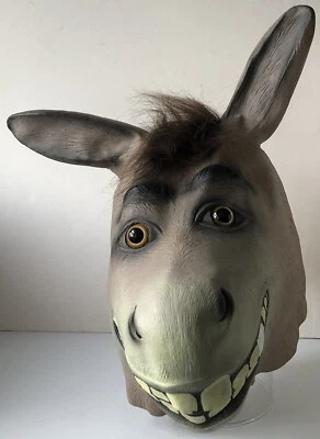 Happy Donkey Animal Head Latex  Christmas Mask Full - Image 1 of 4