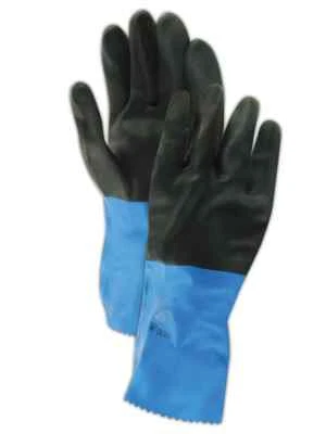 12 PR. GUANTES DE NEOPRENO RESISTENTES A QUÍMICOS PARA LAVAR PLATOS LIMPIEZA COCINA DEL HOGAR Foto 1 de 2