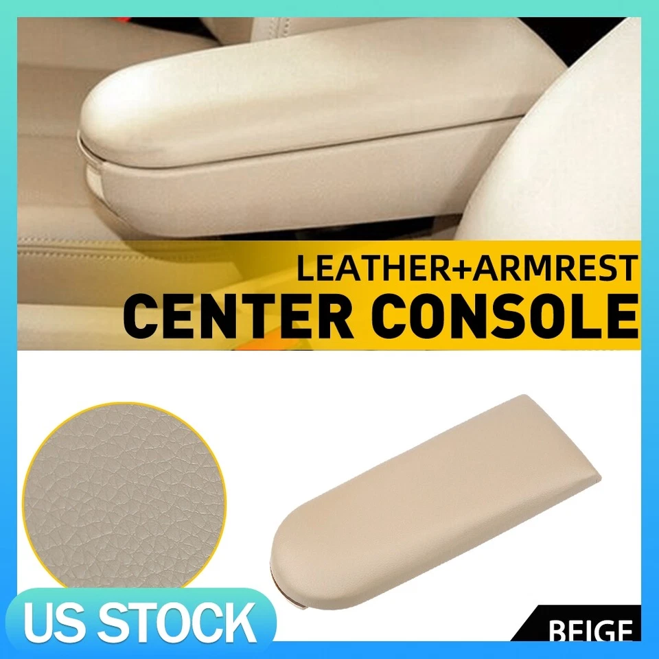 Para Volkswagen Passat 1999-2005 Consola Central Apoyabrazos Cubierta Tapa Cuero Beige Foto 1 de 4