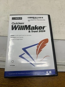 Quicken Willmaker & Trust 2024 Windows/Mac CD versiegelt brandneu kostenloser Versand!💥💥💥 - Bild 1 von 9