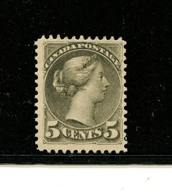 Canada #38 (C693) QV the 5¢ slate green of 1878, M, VLH, FVF, CV$800.00 - Image 1 of 2