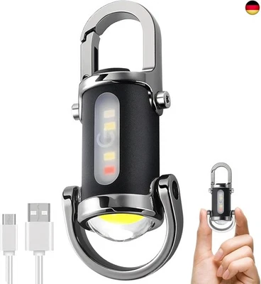 CHENRI 1200LM Superhelle Mini-Schlüsselanhänger-Taschenlampe Wasserdicht, Mini LED T