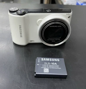 Samsung Digital Camera WB200F 14.2MP White Tested No SD Card Or Charger - Picture 1 of 10