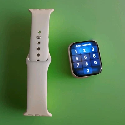 Apple Watch Series 8 GPS 41mm Silver Aluminum Case White Sport Band Smartwatch - Image 1 of 4