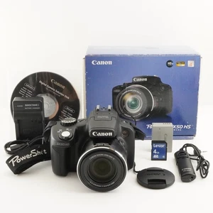 Canon PowerShot SX50 HS Black In Box With 4GB SDHC Card from Japan #6765 - Picture 1 of 13