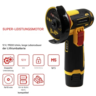 🏆Akku Winkelschleifer Mit 2 Batterien Trennschleifer Schleifmaschine🏆 - Bild 1 von 4