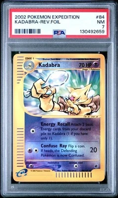 Pokemon TCG Kadabra Expedition 84/165 Reverse Holo PSA 7 NM - Image 1 of 4