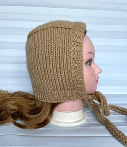 Gorro beige para mujer sombrero tejido a mano cachemir gorro boina cálida regalo - Imagen 1 de 6
