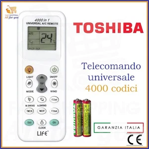 Telecomando universale condizionatore per Toshiba climatizzatore clima con pile - Imagen 1 de 1