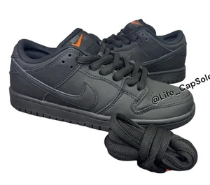 Talla 5 Nike SB Dunk Low Pro ETIQUETA NARANJA ISO Triple Negro Hombre’s/Wn’s 6.5 Nuevo - Imagen 1 de 13