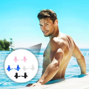 4 Pairs Waterproof Swimming Silicone Anti-Noise Ear Plugs Swim Earplugs - Picture 1 of 12