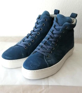Zapato de mujer STUDIO W botines zapatillas altas cuero azul plataforma talla 38 NUEVO - Imagen 1 de 2
