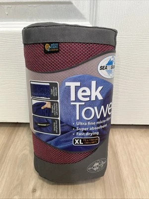 Toalla Sea to Summit Tek XL (75x150 cm 30x60"). Nuevo en paquete rojo Foto 1 de 4