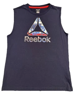 Boys Navy Blue Reebok  Athletic Performance Tank Top Shirt Size Youth XXL 18  - Picture 1 of 3